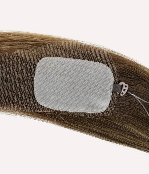 1.5" x 11" Evelyn Ultra-Breathable Full Lace Human Hair Hairline Topper |Halo Wire| 10"