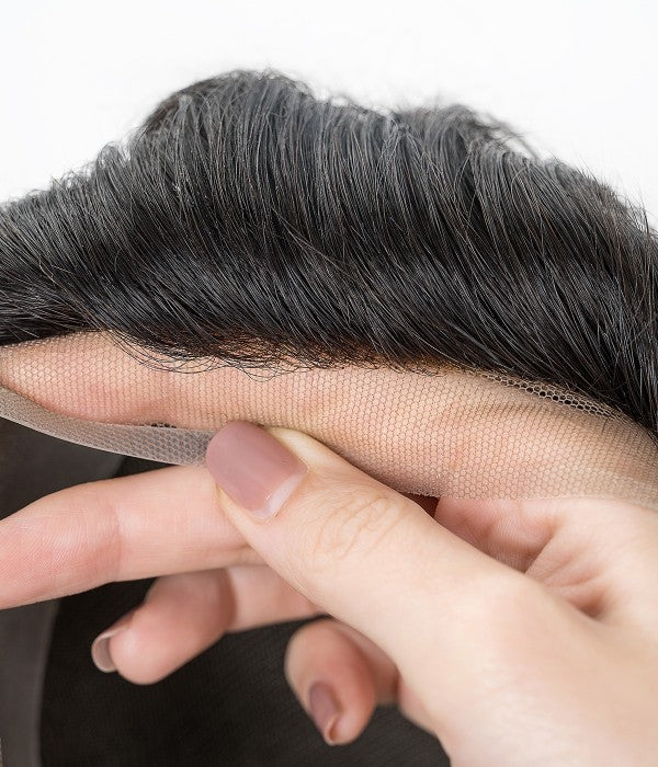 BRIAN | FULL LACE WITH SKIN BACK AND SIDES HAIR SYSTEM FOR MEN| SOFT AND BREATHABLE
