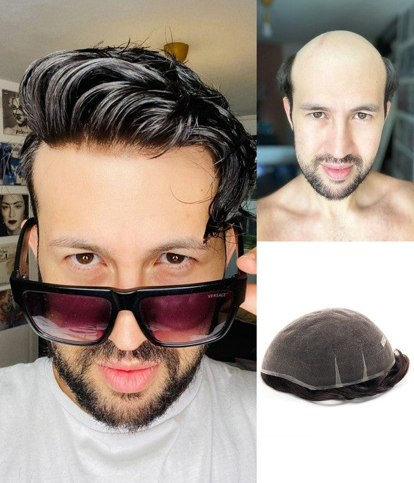 MERCURY-- SWISS LACE HAIR REPLACEMENT SYSTEM FOR MEN MOST BREATHABLE | FOR SUMMER