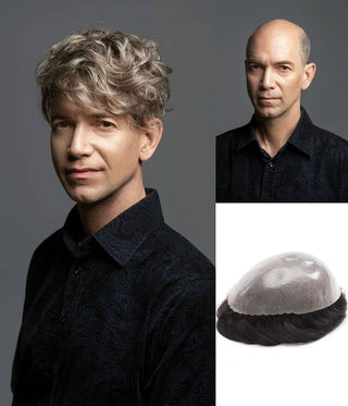 RICHARD | ALL POLY SKIN HAIR REPLACEMENT SYSTEM FOR MEN | 0.1MM-0.12MM