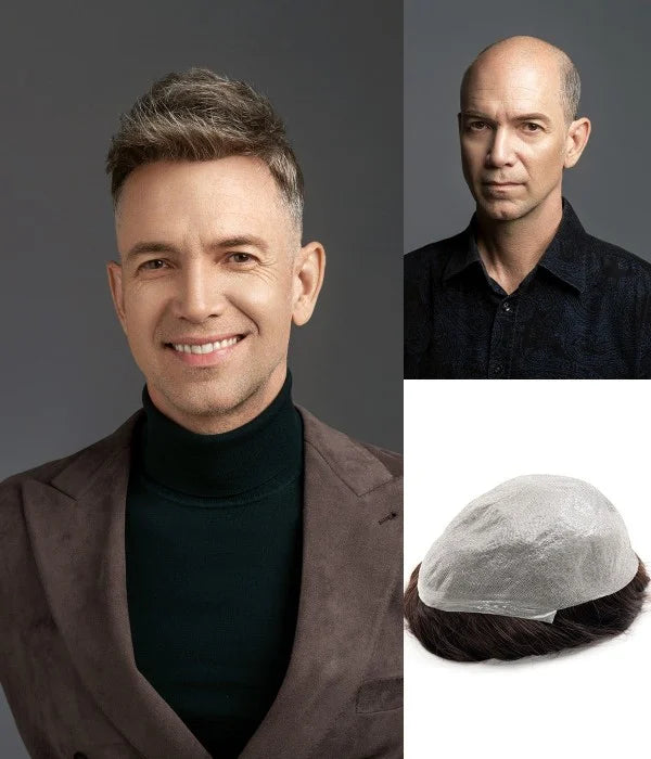 THOMAS | SUPER THIN SKIN V-LOOPED HAIR REPLACEMENT SYSTEM FOR MEN (0.04-0.06MM) | BEST SELLER